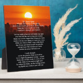 Plaque Photo Prière amérindienne (Côté)