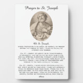 Plaque Photo Prière catholique à saint Joseph (Devant)