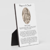 Plaque Photo Prière catholique à saint Joseph (Côté)