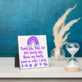 Plaque Photo Prière chrétienne pour enfants violet et rose | (Insitu)