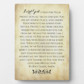 Plaque Photo Prière chrétienne pour la protection (Devant)