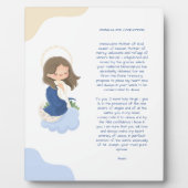 Plaque Photo Prière de la Conception Immaculée de Kawaii (Devant)