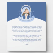 Plaque Photo Prière de la Vierge Marie de Kawaii (Devant)