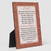 Plaque Photo Prière de Paix - Saint François d'Assise (Côté)