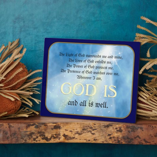 Plaque Photo Prière de protection (Côté)