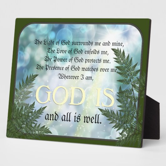 Plaque Photo Prière de protection (Côté)