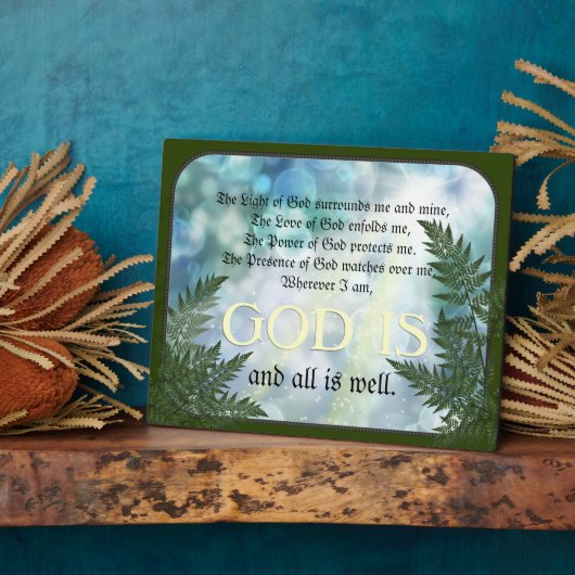 Plaque Photo Prière de protection (Côté)