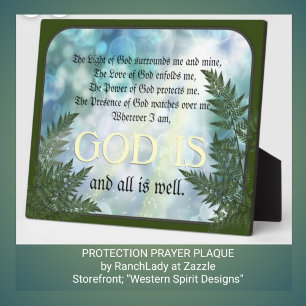 Plaque Photo Prière de protection