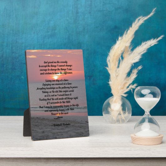 Plaque Photo Prière de sérénité (Côté)