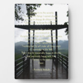 Plaque Photo Prière de sérénité (Devant)