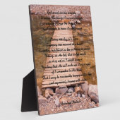 Plaque Photo Prière de sérénité (Côté)