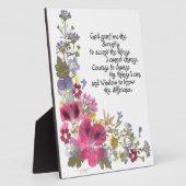 Plaque Photo Prière de sérénité (Côté)