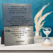 Plaque Photo Prière de sérénité (Côté)