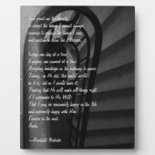 Plaque Photo Prière de sérénité (Devant)