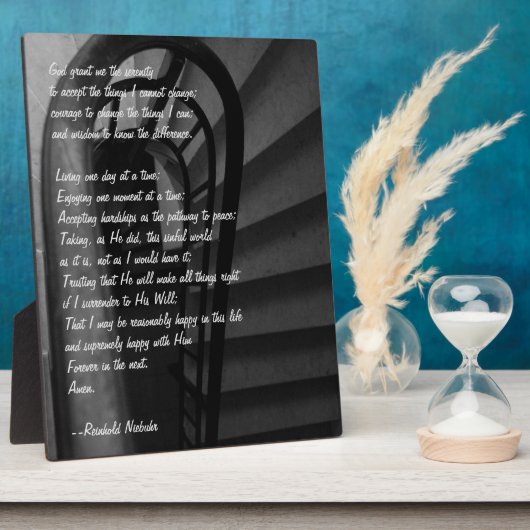 Plaque Photo Prière de sérénité (Côté)