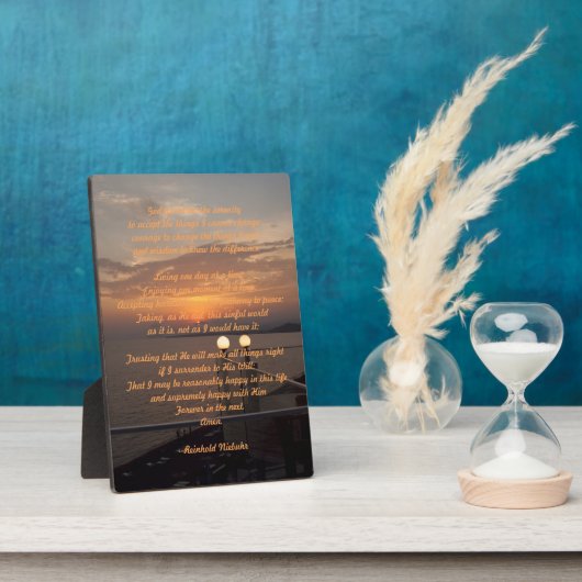 Plaque Photo Prière de sérénité (Côté)