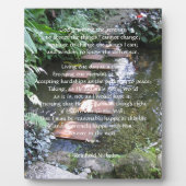 Plaque Photo Prière de sérénité (Devant)