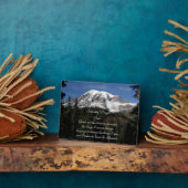 Plaque Photo Prière de sérénité inspirante Mont Rainier (Côté)