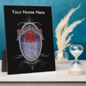 Plaque Photo Prière des pompiers_ (Côté)