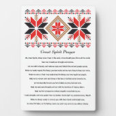 Plaque Photo Prière du grand esprit amérindien (Devant)