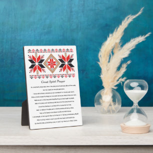 Plaque Photo Prière du grand esprit amérindien