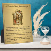 Plaque Photo Prière du Sacré-Coeur pour l'évêque catholique Vin (Côté)