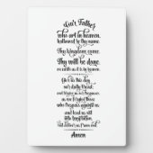 Plaque Photo Prière du Seigneur (Devant)