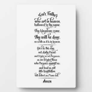 Plaque Photo Prière du Seigneur