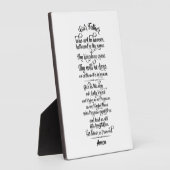 Plaque Photo Prière du Seigneur (Côté)