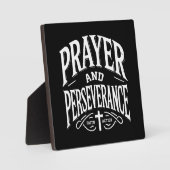 Plaque Photo Prière et persévérance - Foi, Hustle, Succès (Recto)