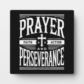Plaque Photo Prière et persévérance - Foi, Hustle, Succès (Devant)