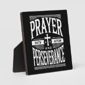 Plaque Photo Prière et persévérance - Foi, Hustle, Succès (Recto)