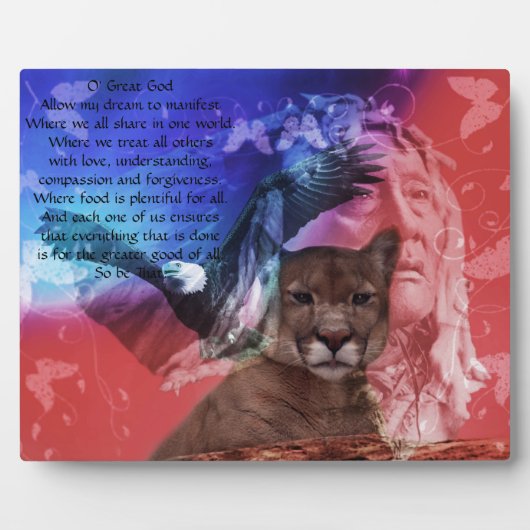 Plaque Photo Prière indienne (Devant)