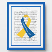 Plaque Photo Prière pour l'Ukraine Feuille de Hymne (Devant)