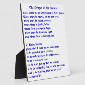 Plaque Photo Prière Saint François (Côté)