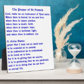 Plaque Photo Prière Saint François (Côté)