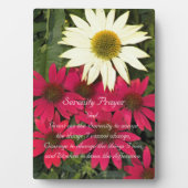 Plaque Photo Prière Sérénité Confleurs rouges Floral (Devant)