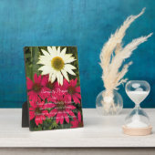 Plaque Photo Prière Sérénité Confleurs rouges Floral (Côté)