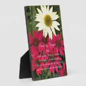Plaque Photo Prière Sérénité Confleurs rouges Floral (Côté)