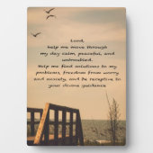 Plaque Photo Prière Serenity Peace Guidance Sunny Seascape (Devant)