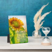 Plaque Photo Prière Sunflower St. Theresa (Côté)