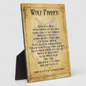 Plaque Photo Prière Wolf (Côté)