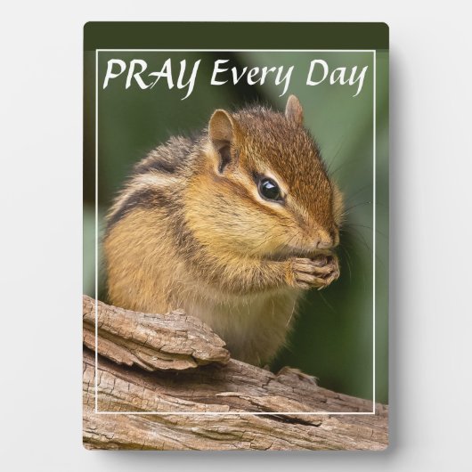 Plaque Photo Priez chaque jour Chipmunk (Devant)