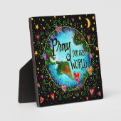 Plaque Photo Priez pour notre Devis Mondial (Recto)