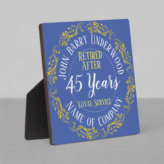 Plaque Photo Prime de service long ou retraite