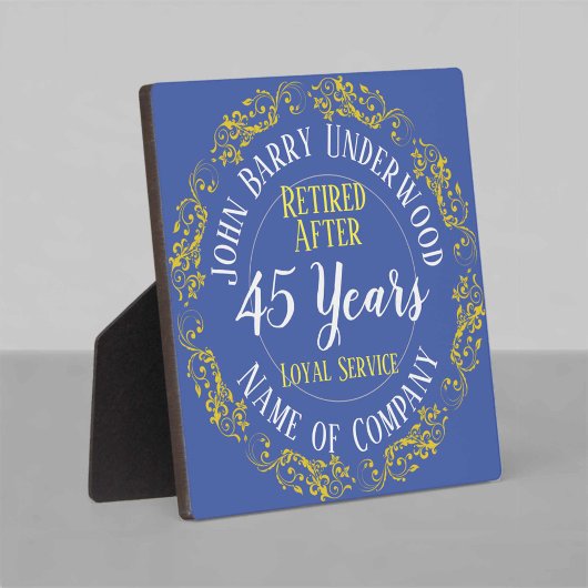 Plaque Photo Prime de service long ou retraite