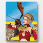 Plaque Photo Princesse Dragon Fantastique Art Numérique (Devant)