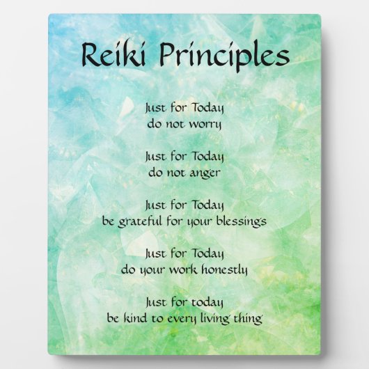 Plaque Photo Principes de Reiki (Devant)