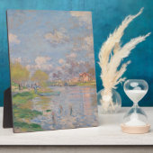 Plaque Photo Printemps au bord de la Seine par Monet Impression (Côté)