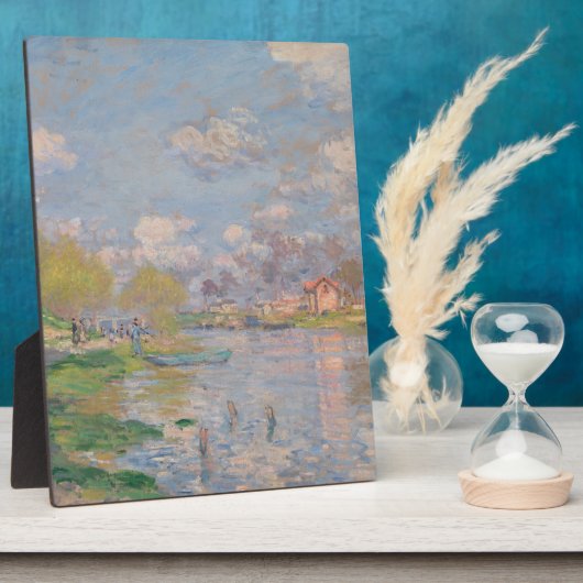 Plaque Photo Printemps sur la Seine par Monet Impressionniste (Côté)